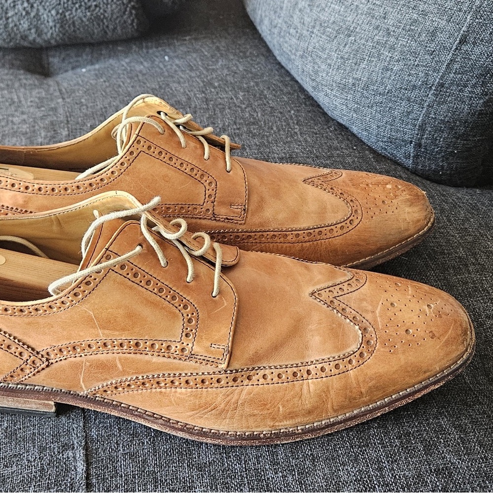 Cole Haan Light Brown Leather Oxfords